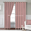 100% Polyester Schrumpfgarn Jacquard Vorhang Stoff in Brunnen Drapes